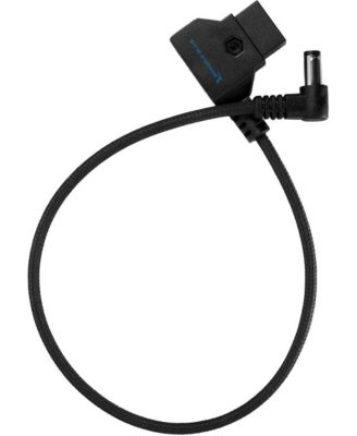 15" D-Tap to DC Barrel Right-Angle Power Cable, Compatible with Canon C70, Monitors, and Lights