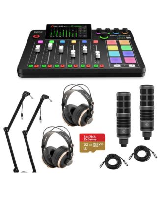 RodeCaster Pro II Production Studio with TAP300 Mic, Arm, Headphone, 2 User