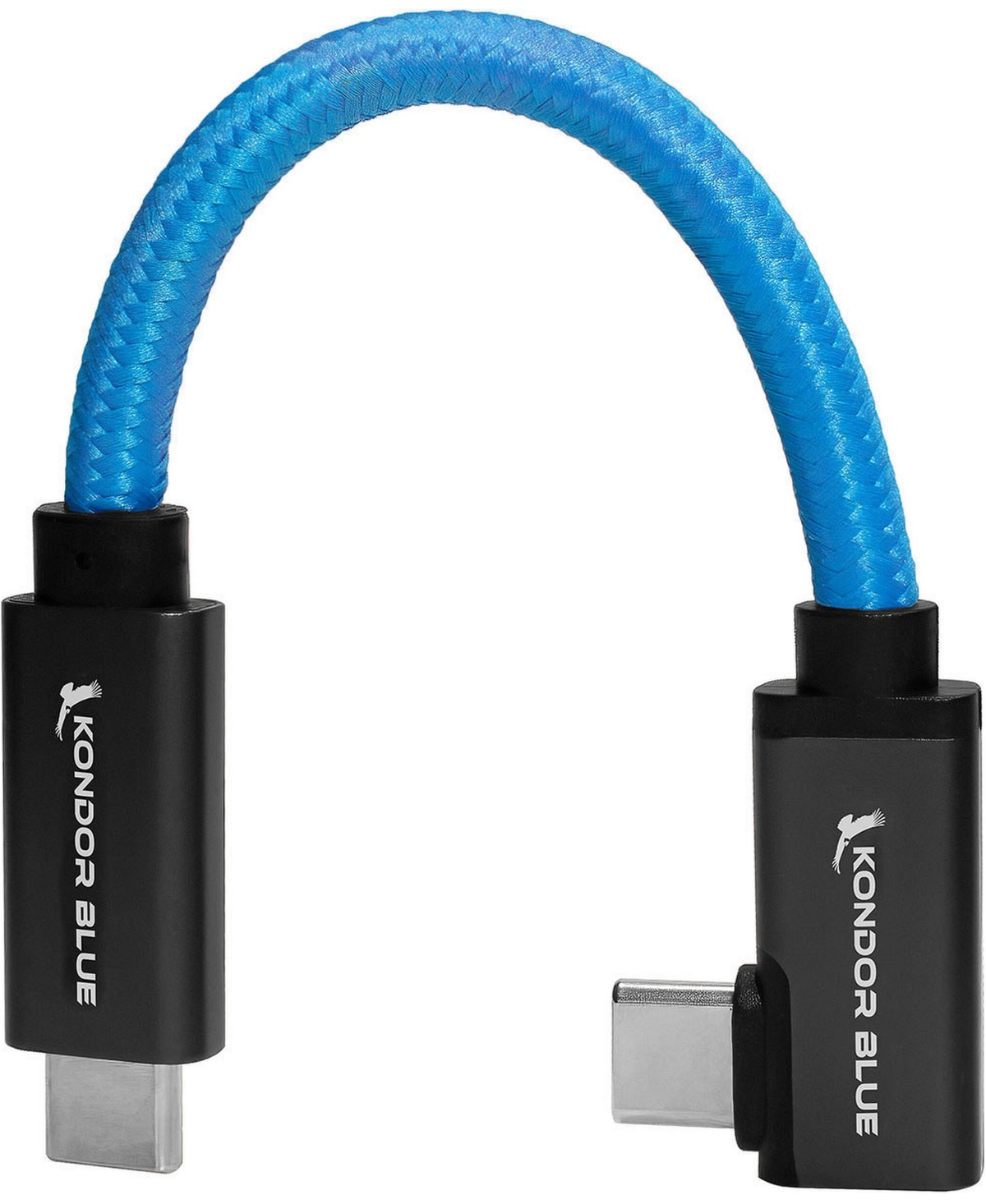 Kondor Blue 6" Usb 3.1 Gen 2 Type-c to Type-c Right-Angle Thunderbolt 3 Cable for Usb-c Devices - Kondor blue