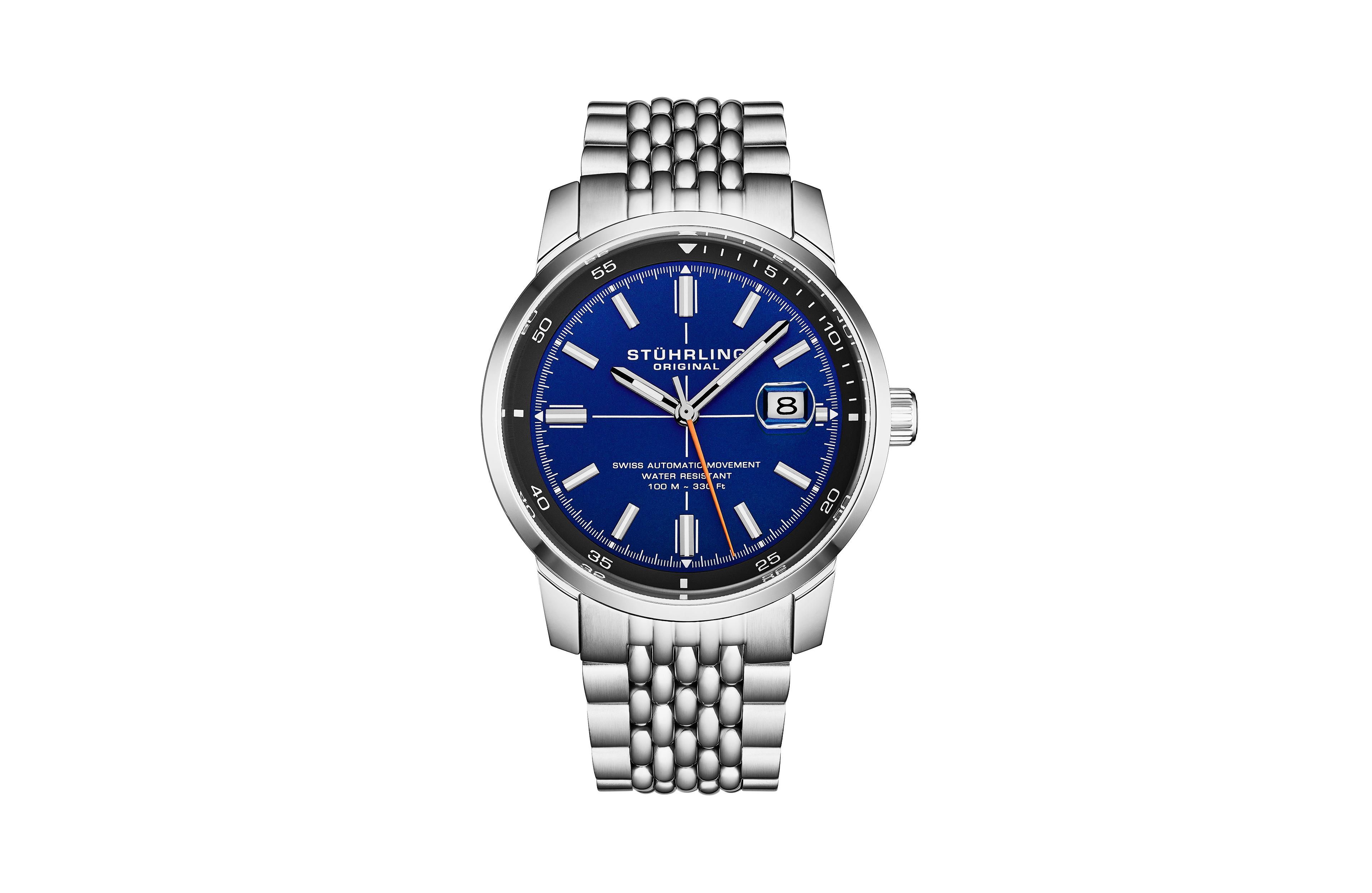 Stuhrling Trackmaster 1026 Men s Automatic Watch, 42mm Stainless Steel Bracelet