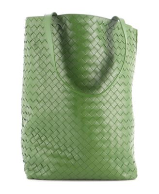 Large North South Tote Intrecciato Leather
