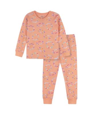 Toddler Girls' 2T-5T Long-Sleeve Cotton Top and Pants, 2-Piece Set