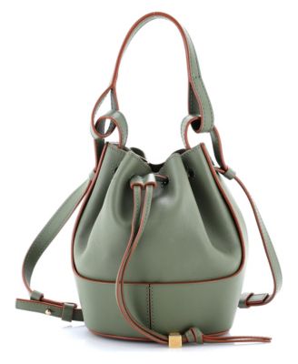 Mini Balloon Bucket Bag Leather