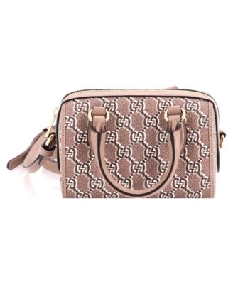 Super Mini Ophidia Convertible Top Handle Bag GG Shadow Coated Canvas