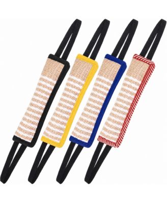 Jute Dog Tug Rope Toy 4 Pack Interactive Tug of War Handles