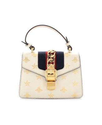Mini Sylvie Top Handle Bag Printed Leather