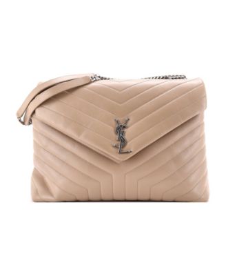 Large Loulou Shoulder Bag Matelasse Chevron Leather