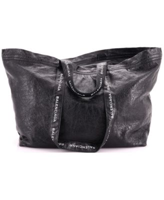 Medium Carry Shopper Tote Leather