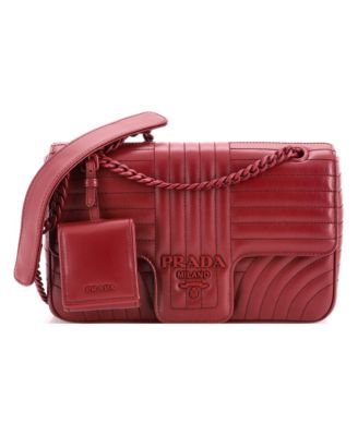 Large Chain Flap Shoulder Bag Diagramme Quilted Leather
