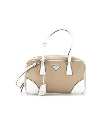 Medium Re-Edition 1978 Bauletto Bag Re-Nylon with Saffiano Leather