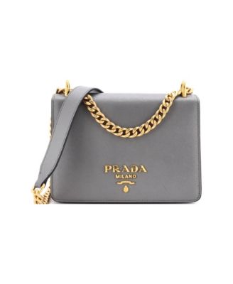 Small Chain Flap Bag Saffiano Leather