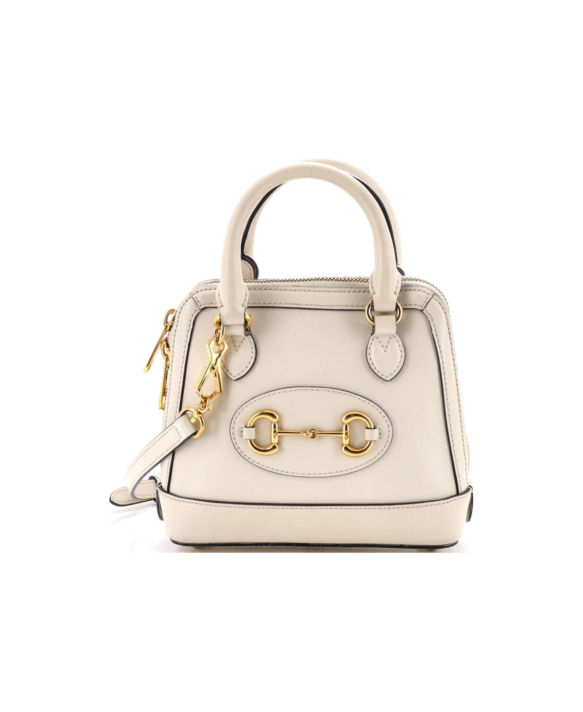 Pre-Owned Gucci Mini Horsebit 1955 Top Handle Bag Leather - White