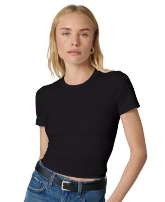 Women's Baby Tee Cropped Short-Sleeve T-Shirt