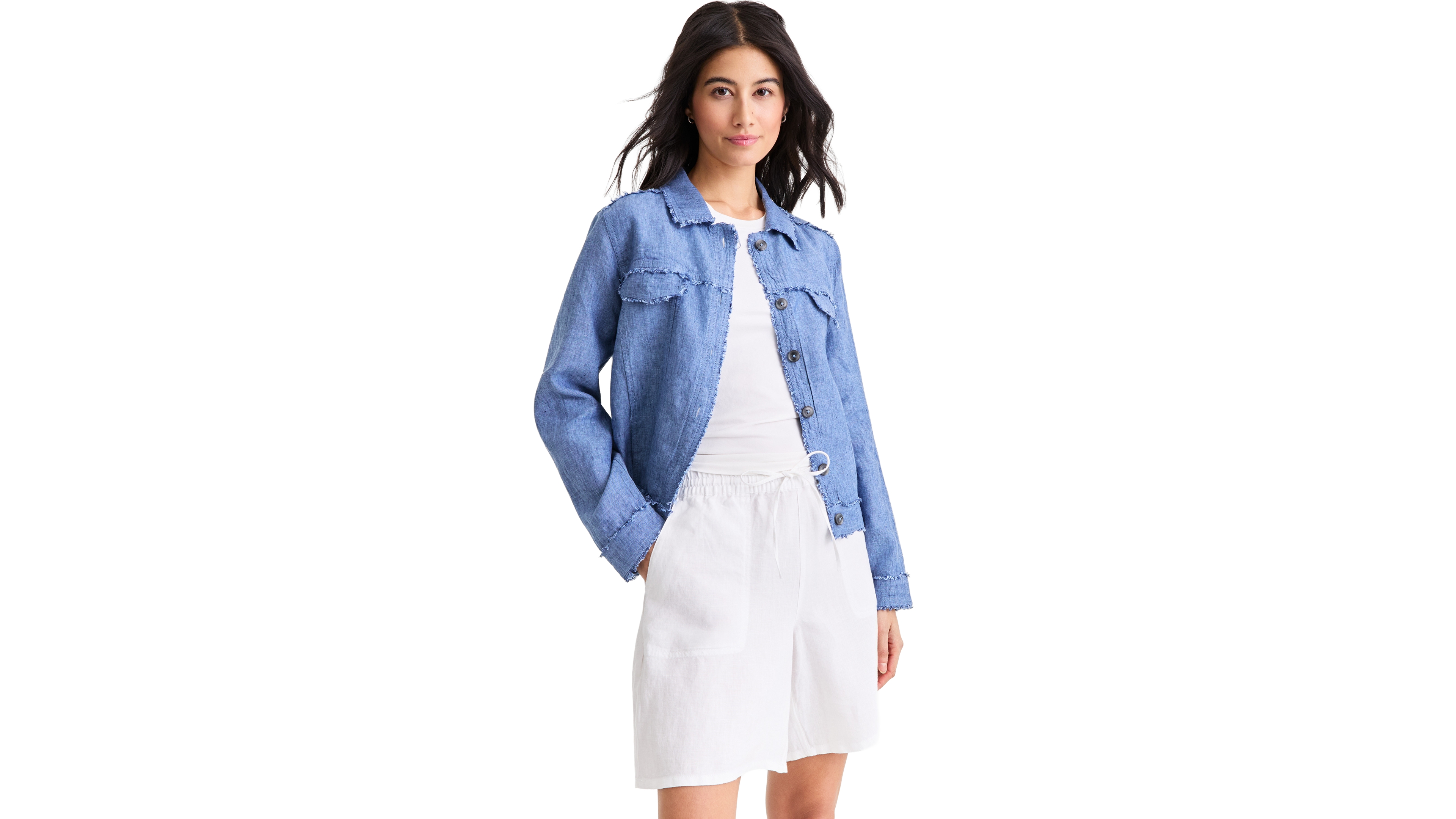 Charter Club Women's Fringe Long-Sleeve Linen Jacket, Macy's Exclusive
