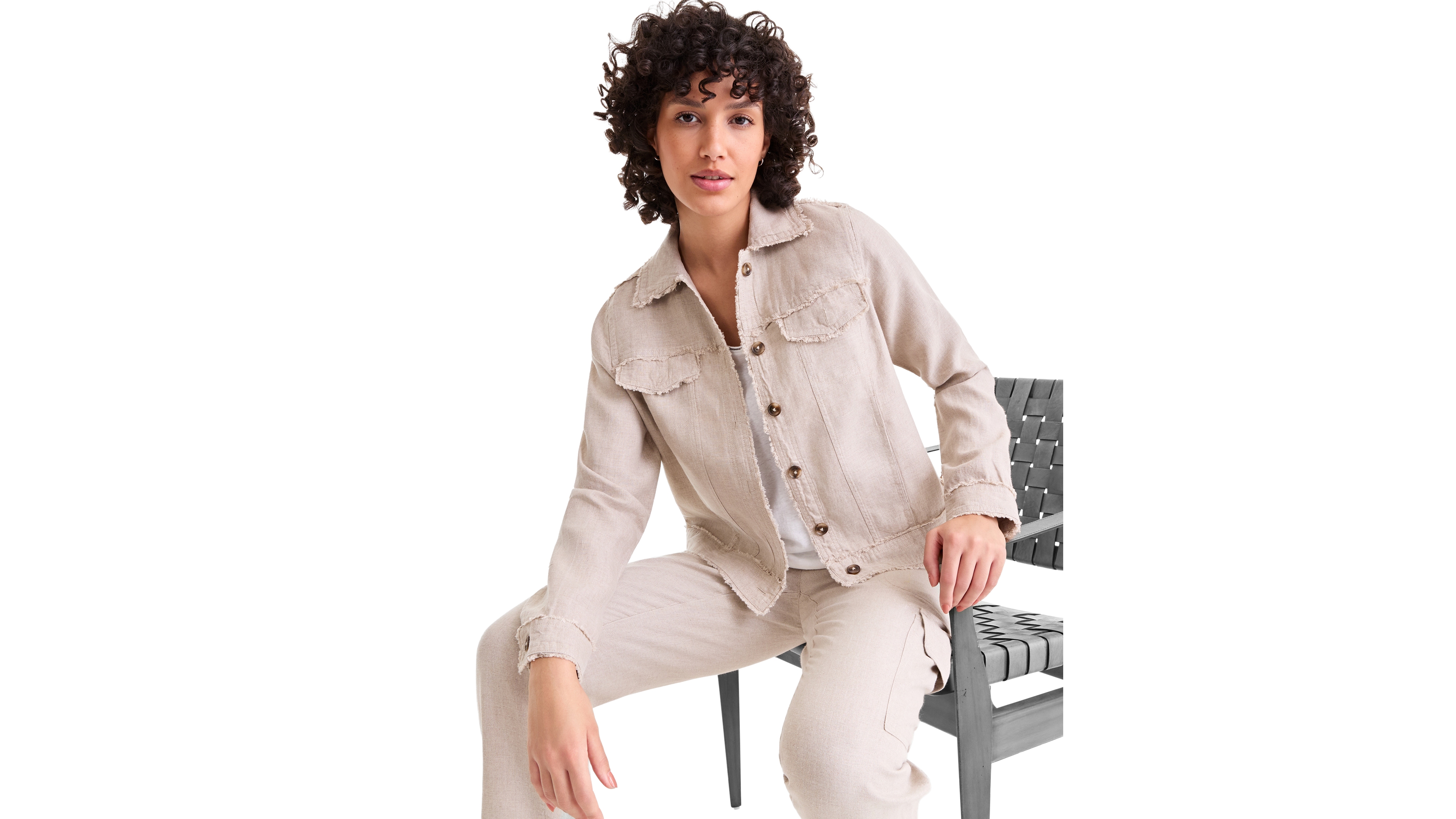 Charter Club Women's Fringe Long-Sleeve Linen Jacket, Macy's Exclusive
