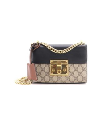 Small Padlock Shoulder Bag GG Coated Canvas and Leather