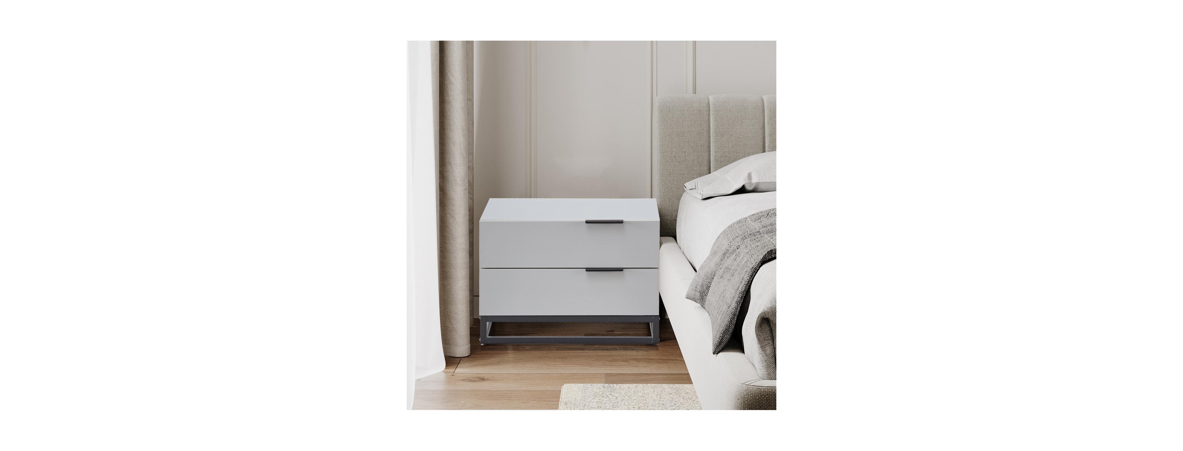 Streamdale Furniture 2-Drawer Nightstand Wood Storage Cabinet