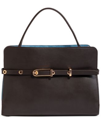 Florence Leather Small Top Handle Crossbody Satchel Handbag