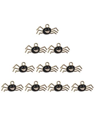 10ct. 21x10mm Spider Sweet and Petite Halloween Charms - DIY Craft Embellishments for Jewelry Making