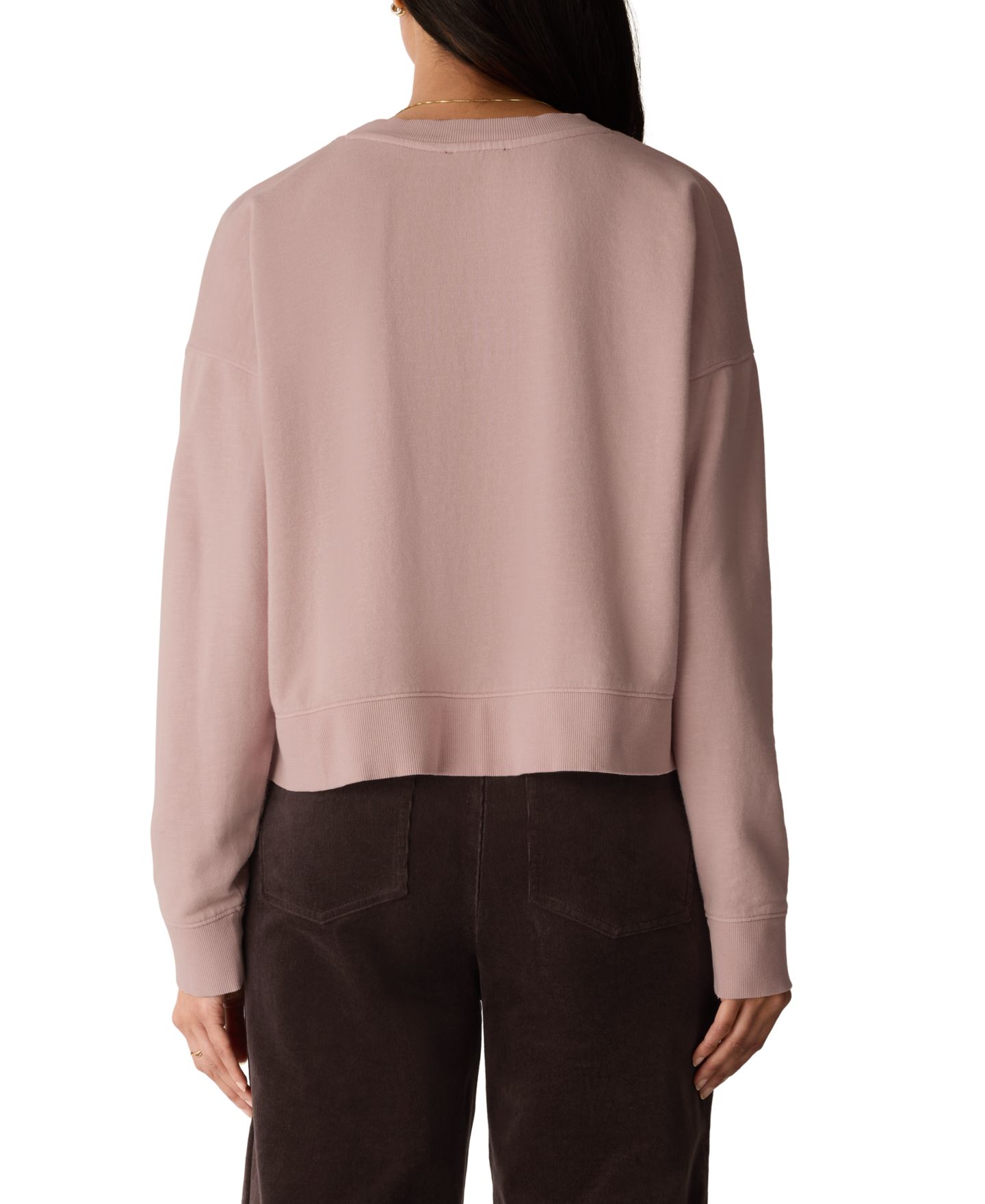Женская толстовка Eileen Fisher Cotton Long-Sleeve Cropped, цвет: Opal — фото 4