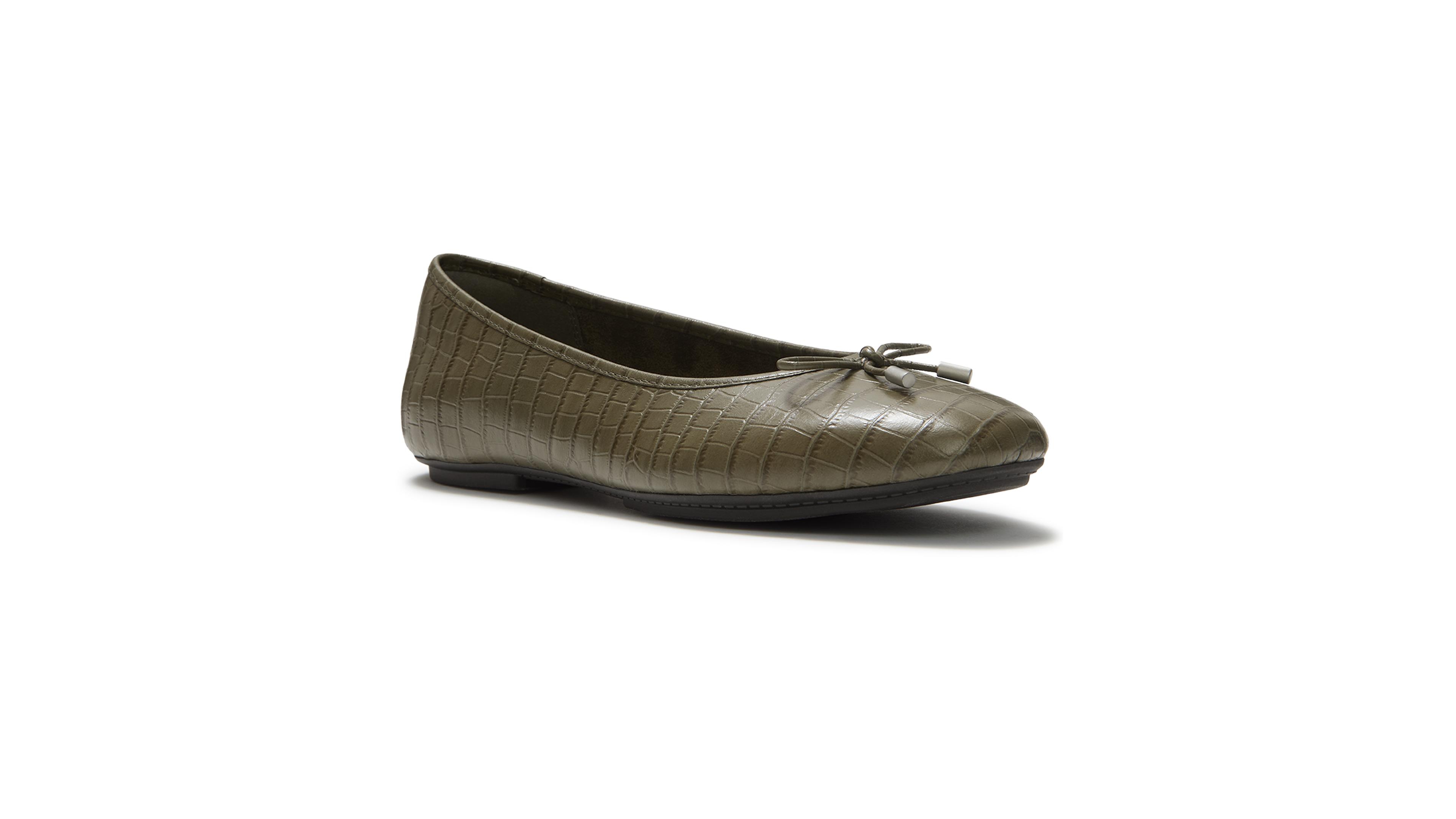 FitFlop Women's Delicato Crocodile Arch Support Ballet Flats