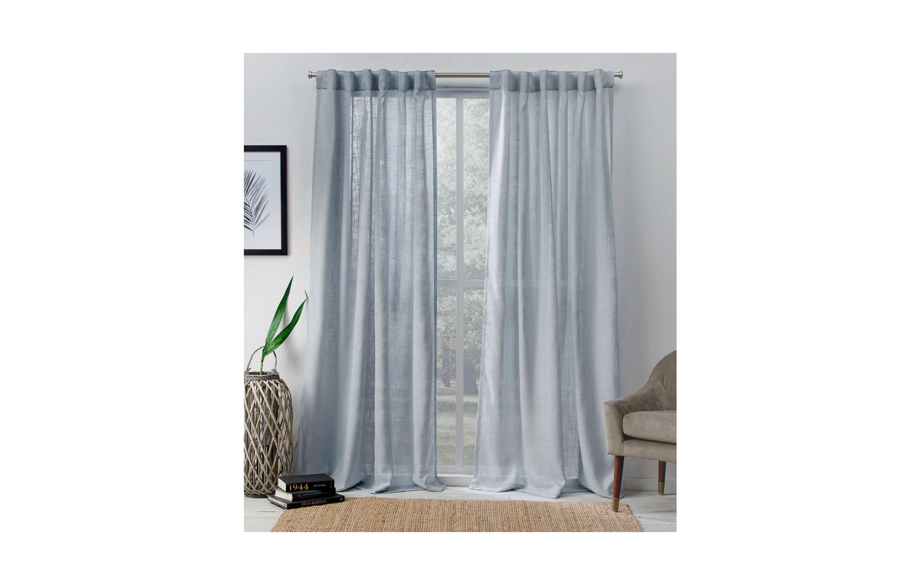 Exclusive Home Curtains Bella Sheer Hidden Tab Top Curtain Panel Pair, 54" x 96"