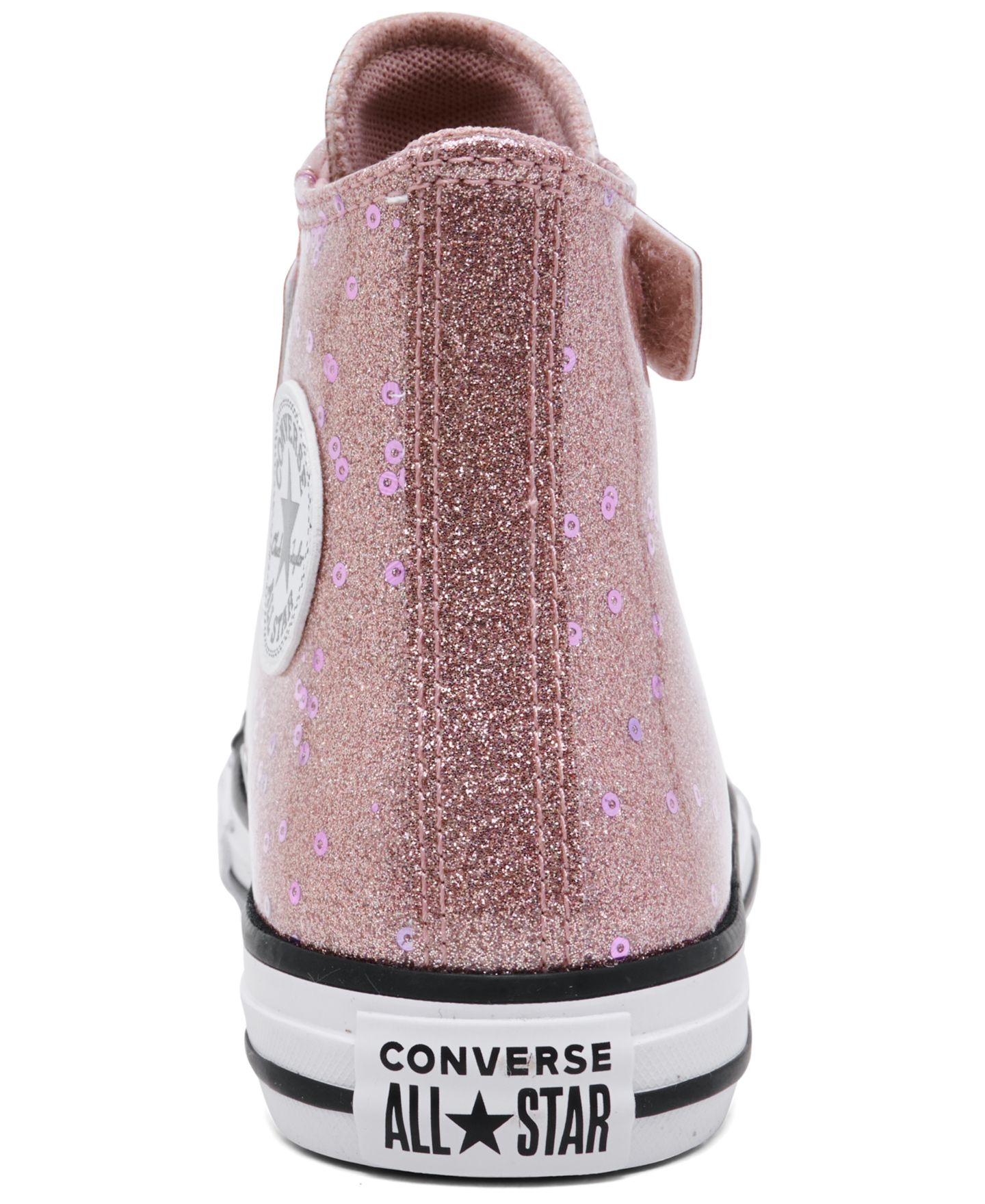 Кроссовки Converse Chuck Taylor All Star Glitter & Sequins Easy-On Fastening Strap Lifestyle для девочек, цвет: Розовый / Красный — фото 4