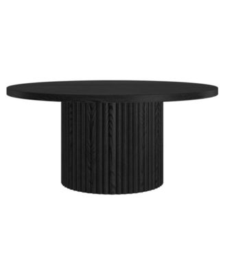 Rollan 32" Wood Fluted Round Coffee Table