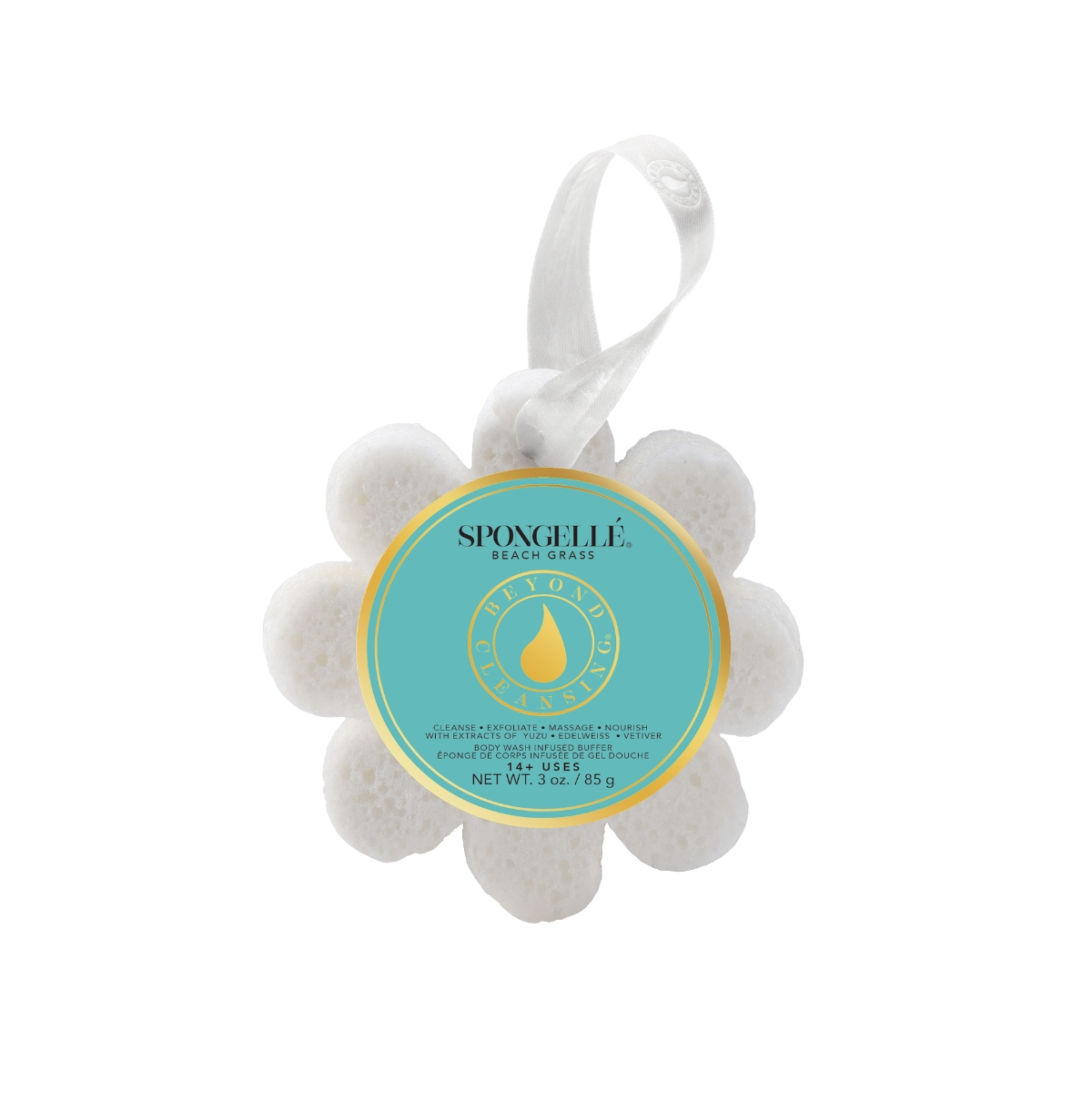 SPONGELLE Beach Grass Wild Flower Body Buffer | Body Wash Infused Buffer