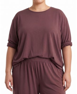 Plus Size Pina Long-Sleeve Crewneck Lounge Tee