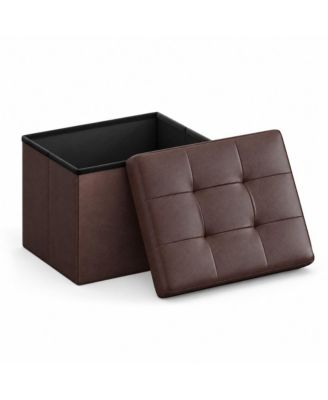 16.1 in Small Folding Storage Ottoman with 8 Gal Interior