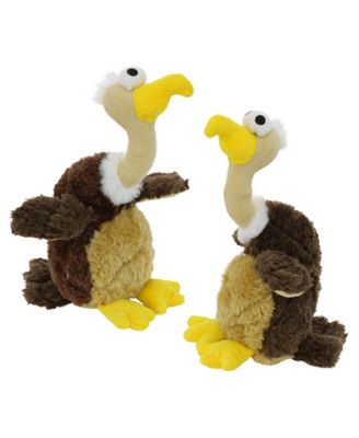 Jr Safari Vulture 2 Pack, Durable Plush Squeaky Dog Toy