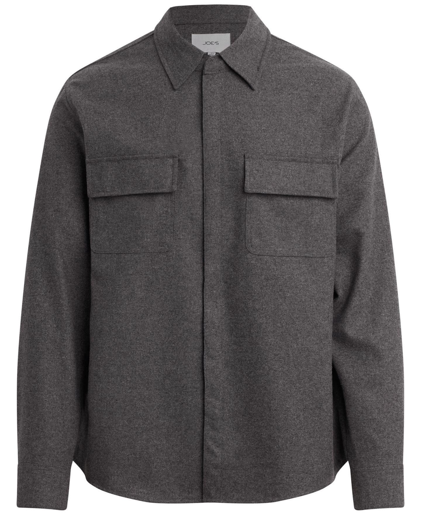 Мужская рубашка Joe's Jeans Long-Sleeve Regular-Fit Wool-Blend Overshirt, цвет: Серый — фото 7