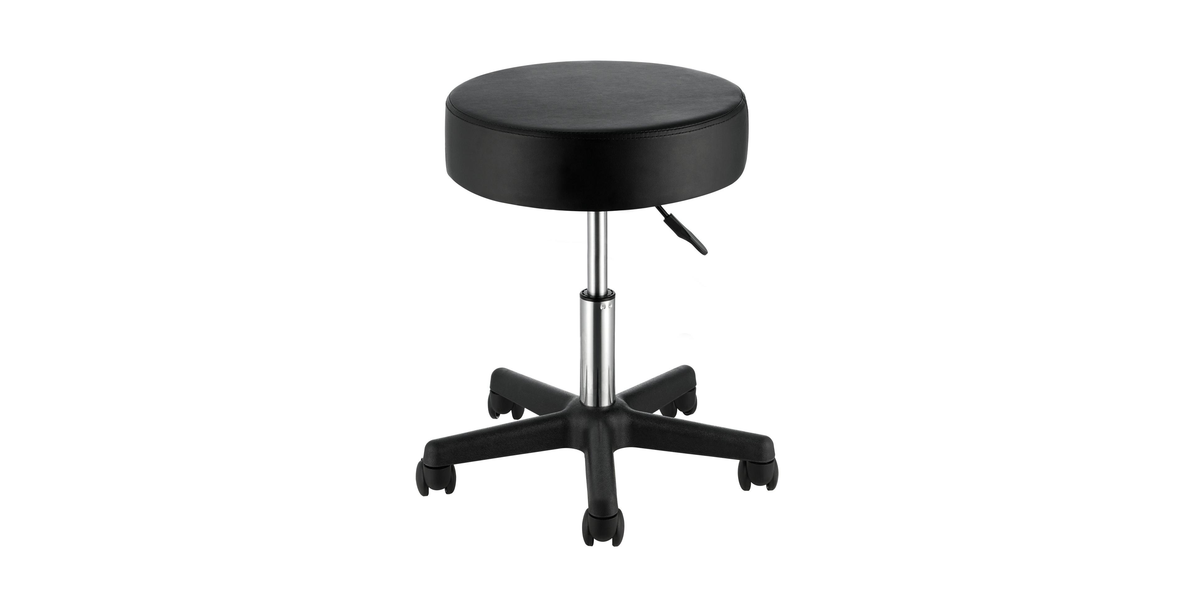 Mecale Swivel Rolling Stool with Thick Cushion and 400 lb Capacity