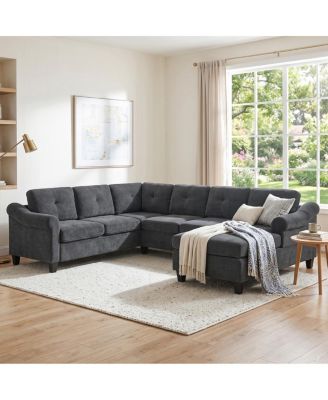 106.3" Chenille U-Shaped Sectional Sofa
