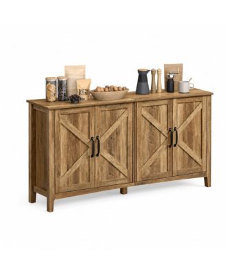 59 Inch Particleboard and MDF Adjustable Buffet Storage Cabinet