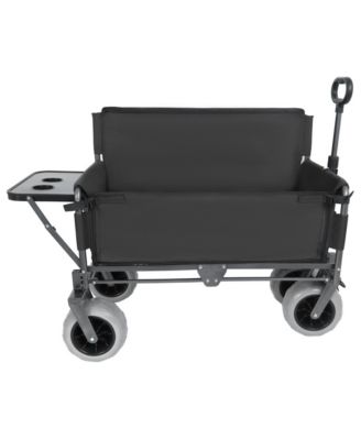 48.43 Inch Convertible Collapsible Wagon Cart,500lbs Heavy Duty,180L Capacity,Folding Tabletop for Camping,Beach,Garden,Fishing
