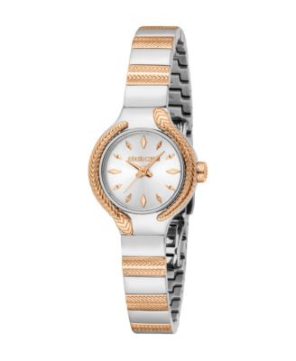 Women's Water-Resistant Quartz Glam Two-Tone Stainless Steel Bracelet Watch, 24mm