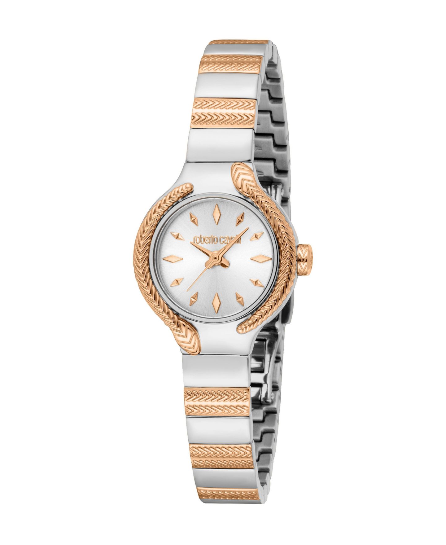 Женские часы Roberto Cavalli Water-Resistant Quartz Glam Two-Tone Stainless Steel Bracelet Watch, 24mm, цвет: Двухцветный — фото 1