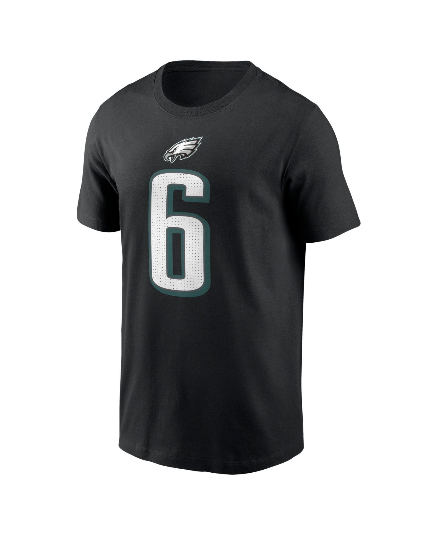 Мужская футболка Nike DeVonta Smith Black Philadelphia Eagles Name & Number — фото 2