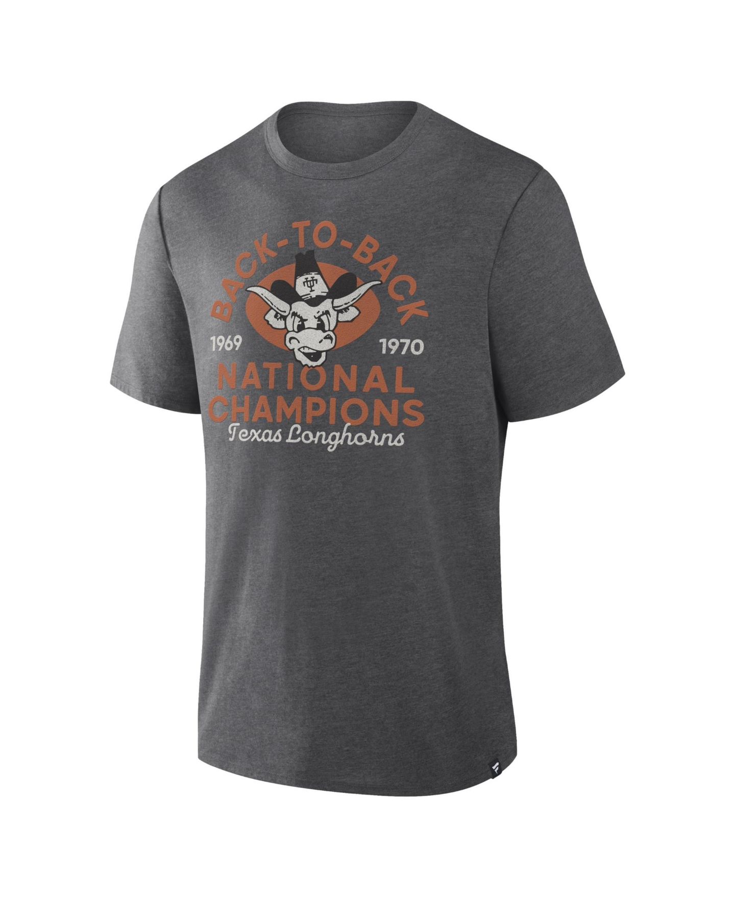 Мужская футболка Fanatics Charcoal Texas Longhorns Dynamic Showdown Tri-Blend — фото 2
