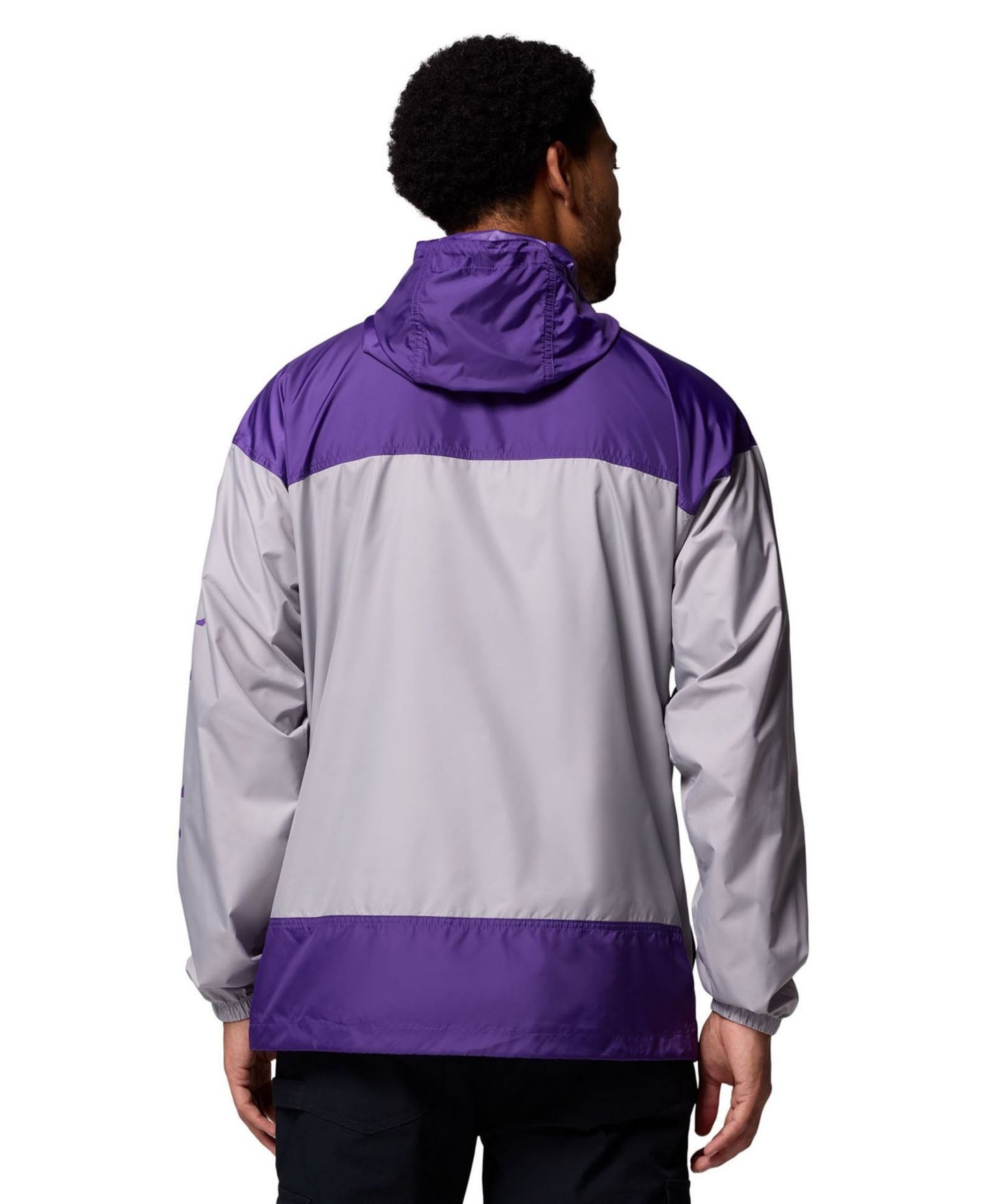 Мужская куртка Columbia Gray LSU Tigers Flash Challenger II Windbreaker — фото 2