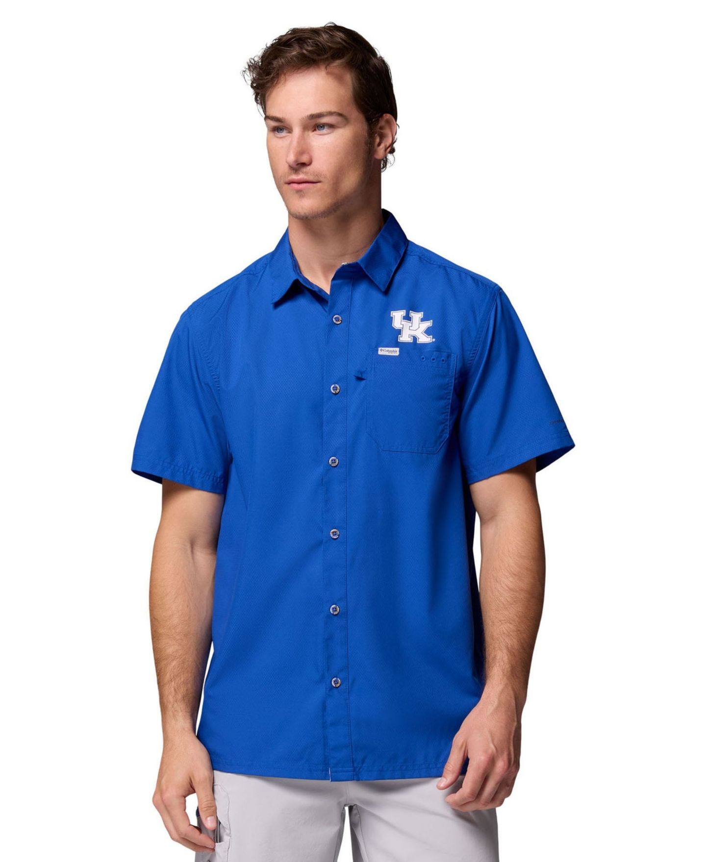 Мужская рубашка Columbia Royal Kentucky Wildcats Slack Tide Camp Button-Up — фото 1