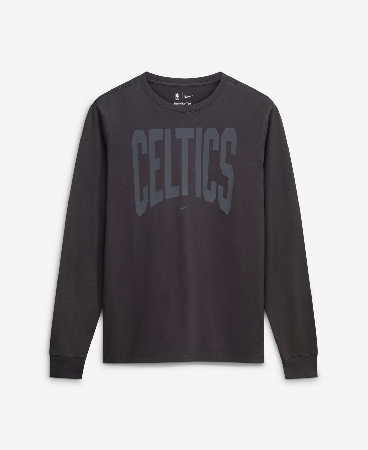 Мужская футболка Nike Charcoal Boston Celtics 2026 Standard Issue Travel Long-Sleeve — фото 1