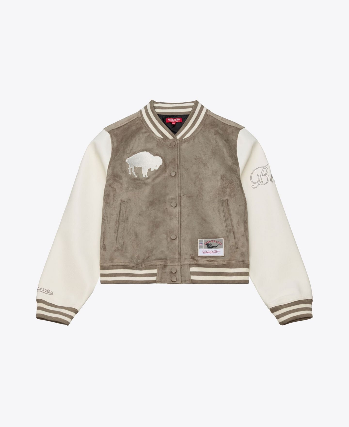 Женская куртка Mitchell & Ness Tan Buffalo Bills Full-Snap Varsity — фото 2