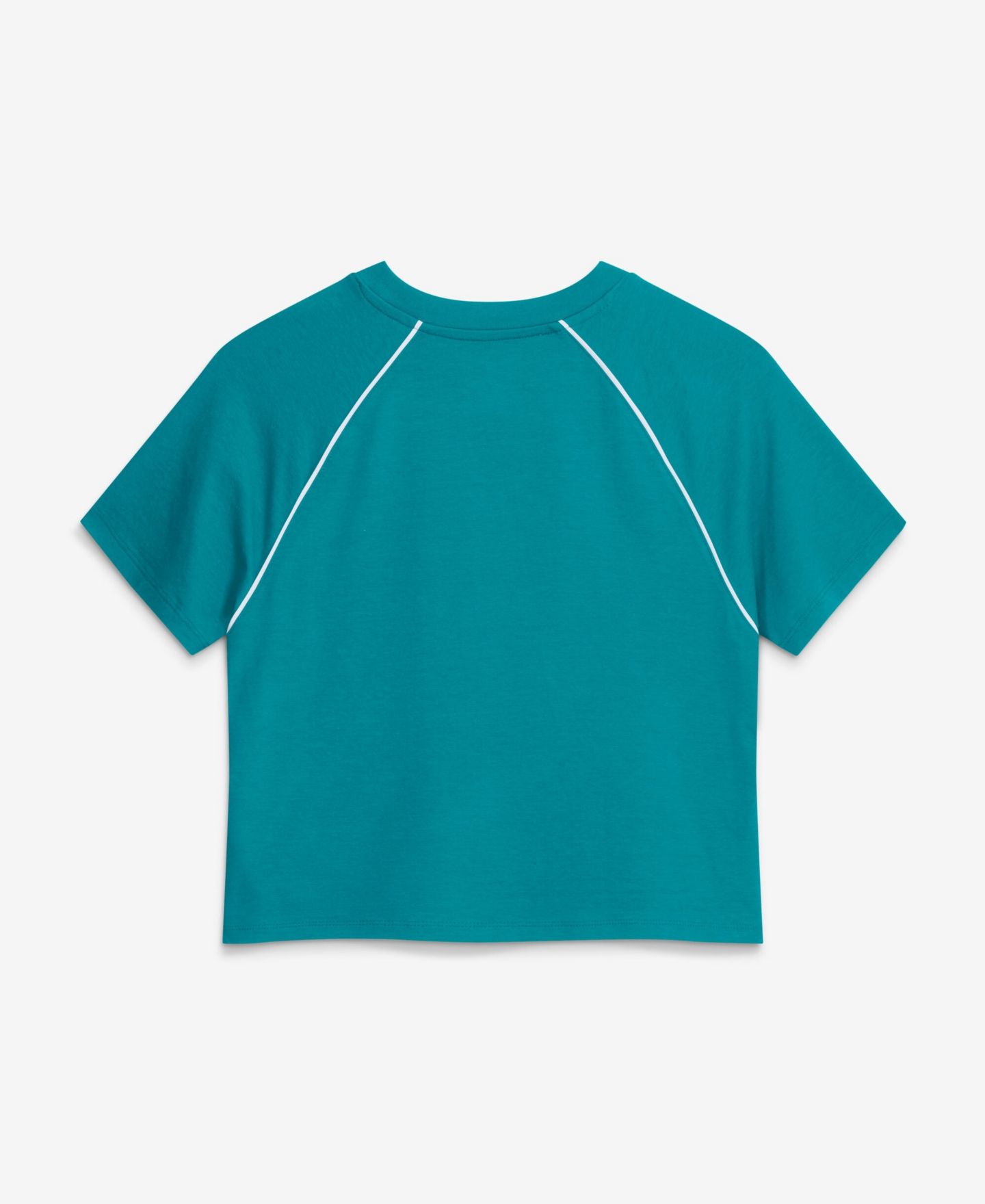Женский топ Fanatics Aqua Miami Dolphins Offensive Scheme Raglan Tri-Blend Cropped — фото 4