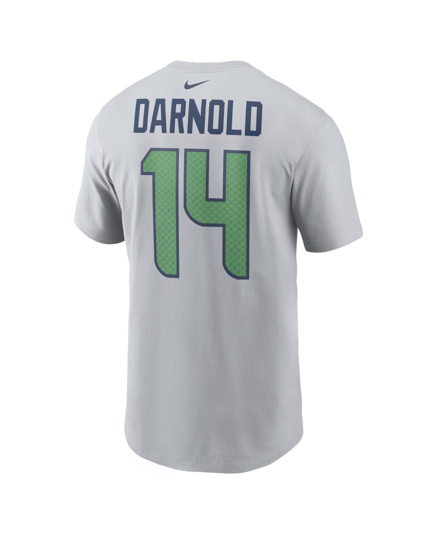Мужская футболка Nike Sam Darnold Wolf Gray Seattle Seahawks Rivalries Collection Player Name & Number — фото 5