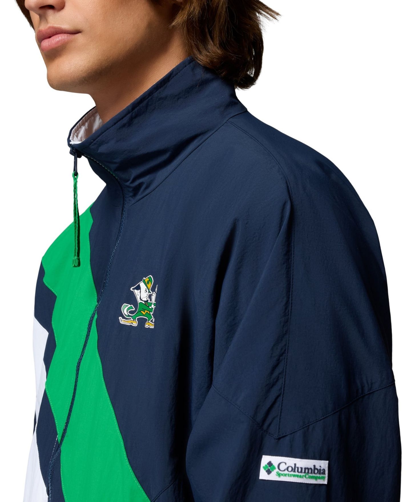 Мужская куртка Columbia Navy Notre Dame Fighting Irish Reventure Full-Zip Windbreaker Omni-Shield — фото 7