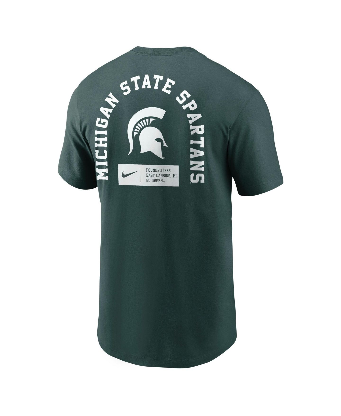 Мужская футболка Nike Green Michigan State Spartans Primetime Crew — фото 5