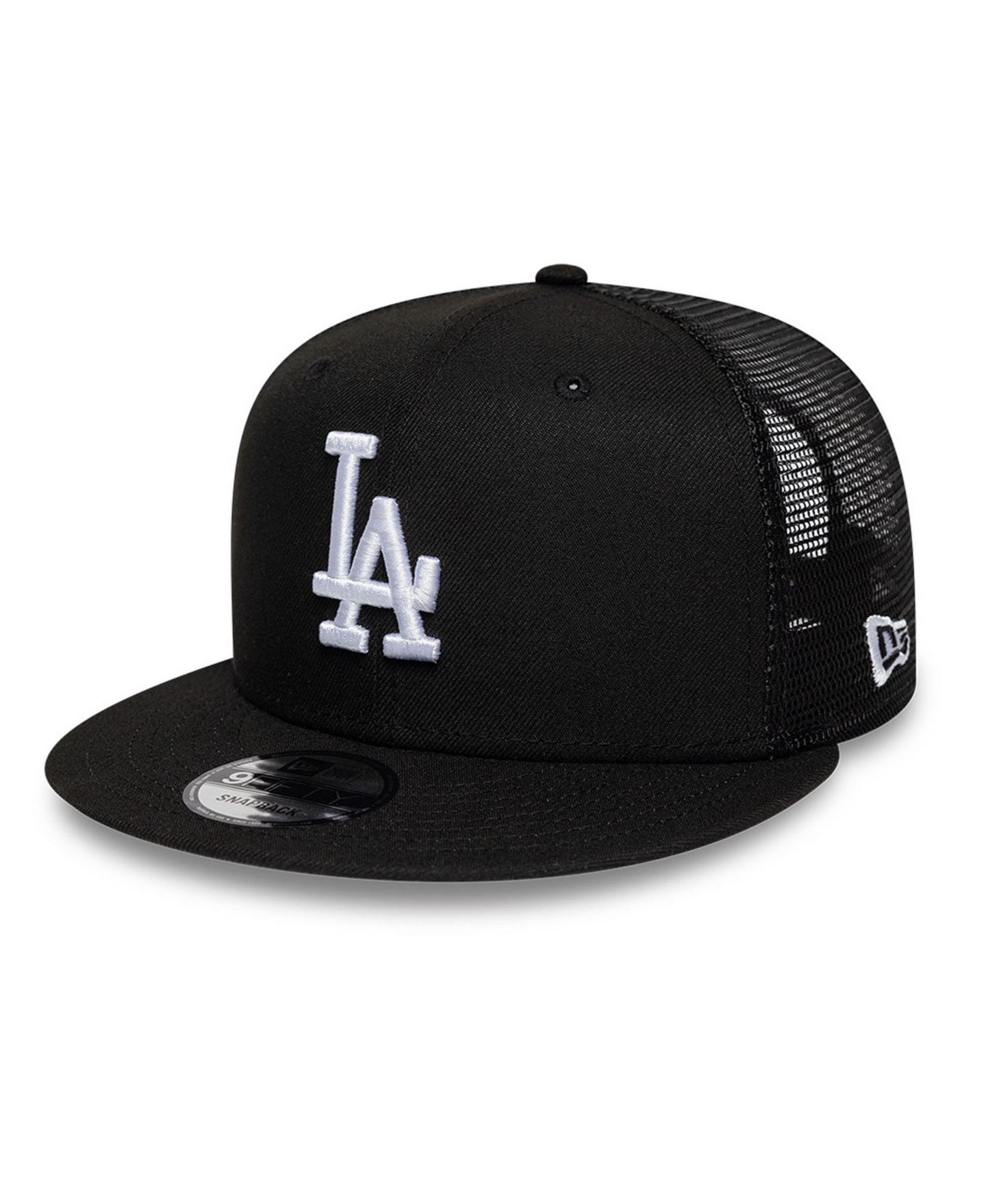 Мужская кепка New Era Black Los Angeles Dodgers 9FIFTY Adjustable Trucker Hat — фото 1